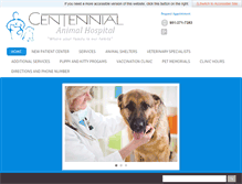 Tablet Screenshot of centennialanimalhospital.net